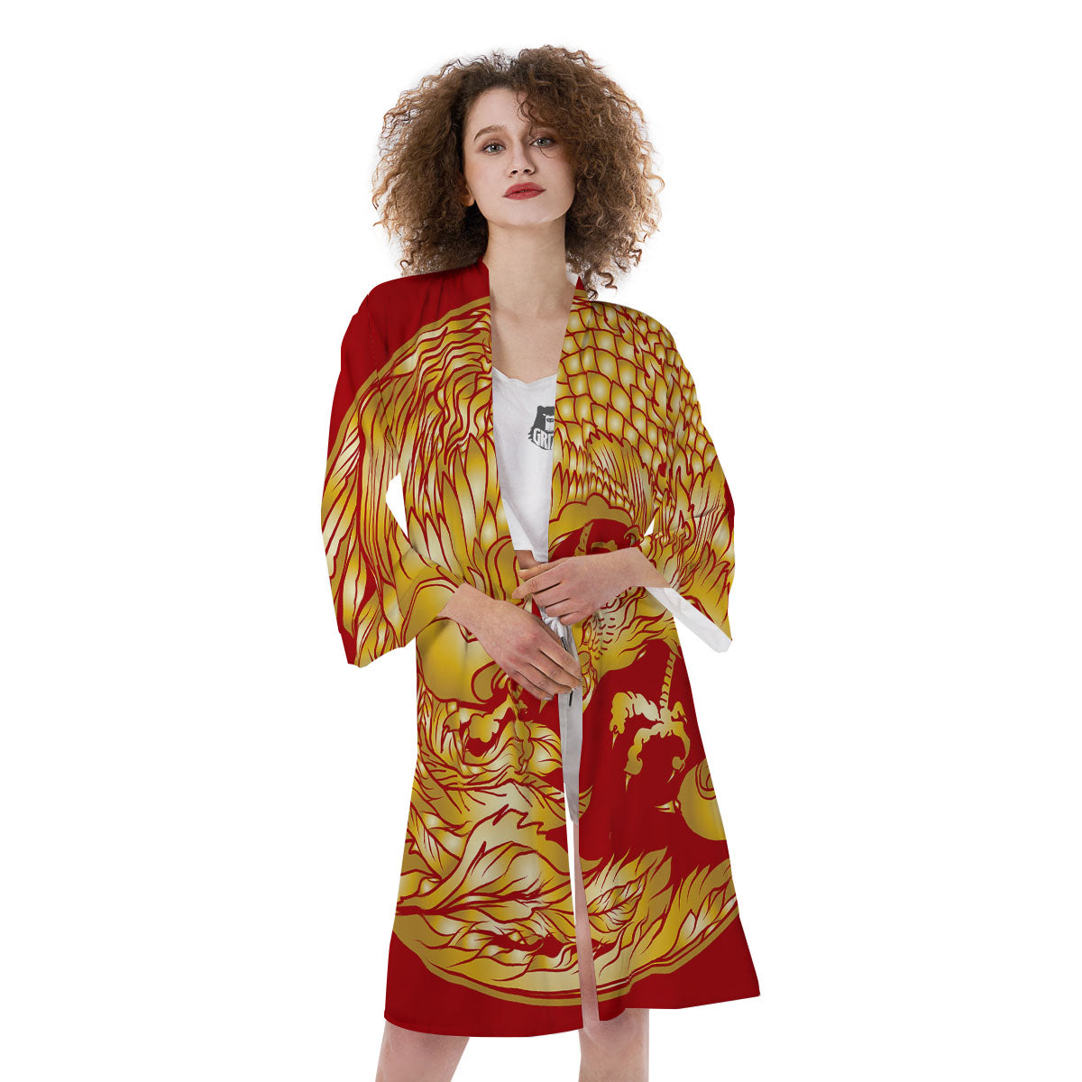 Phoenix Japanese Print Kimono-grizzshop