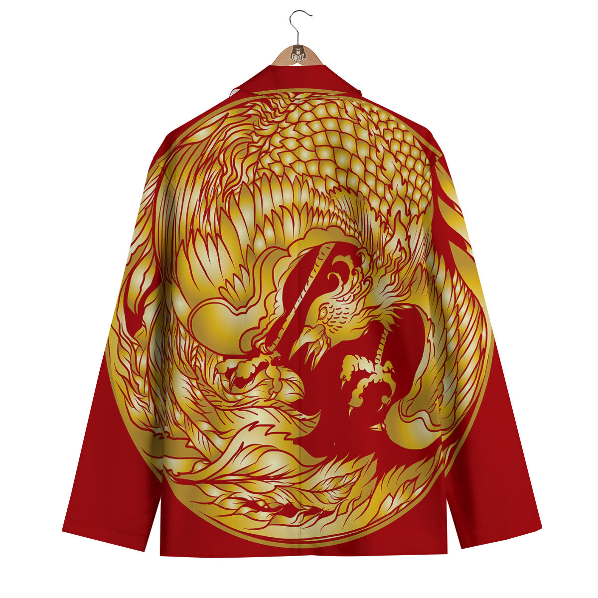 Phoenix Japanese Print Men's Blazer-grizzshop