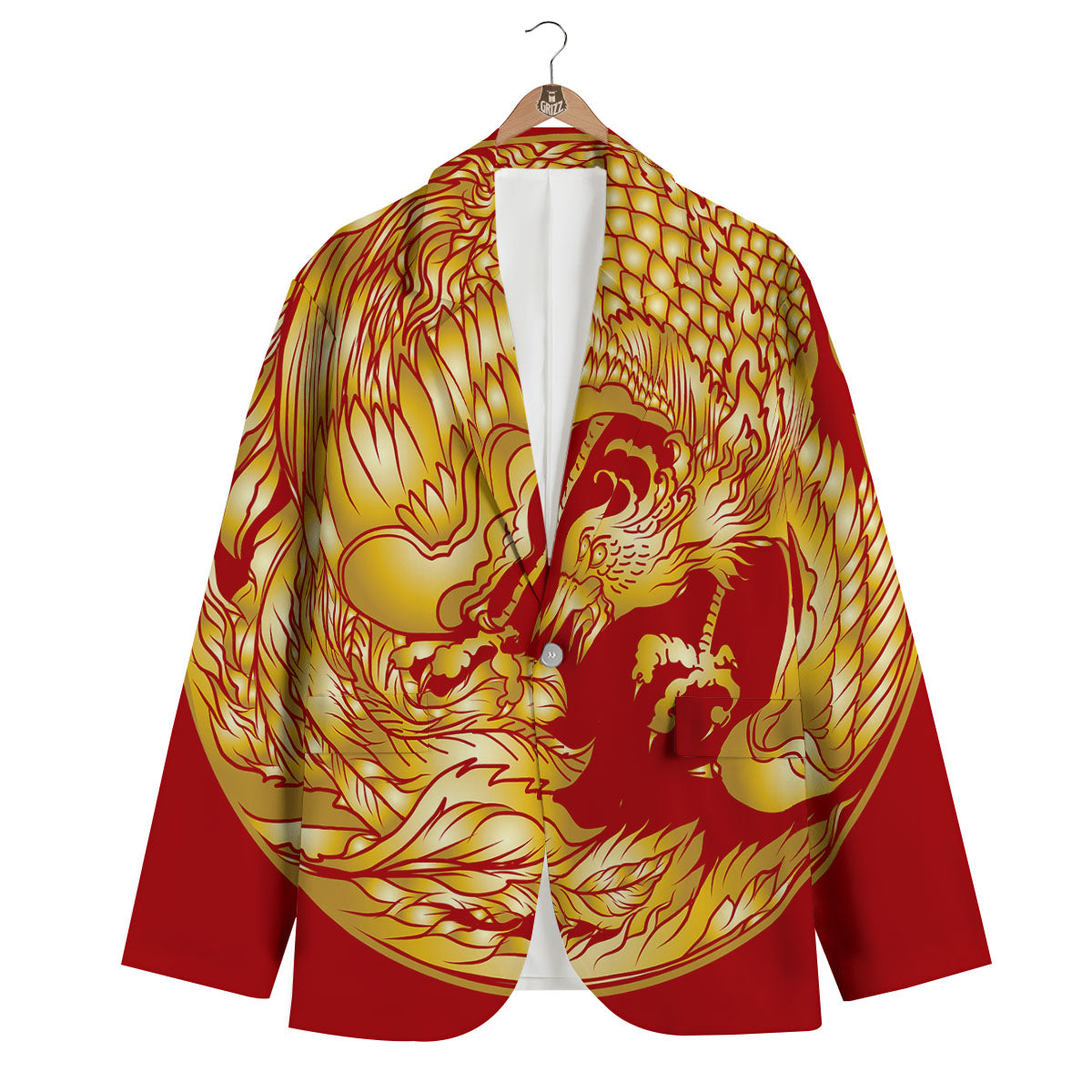 Phoenix Japanese Print Men's Blazer-grizzshop