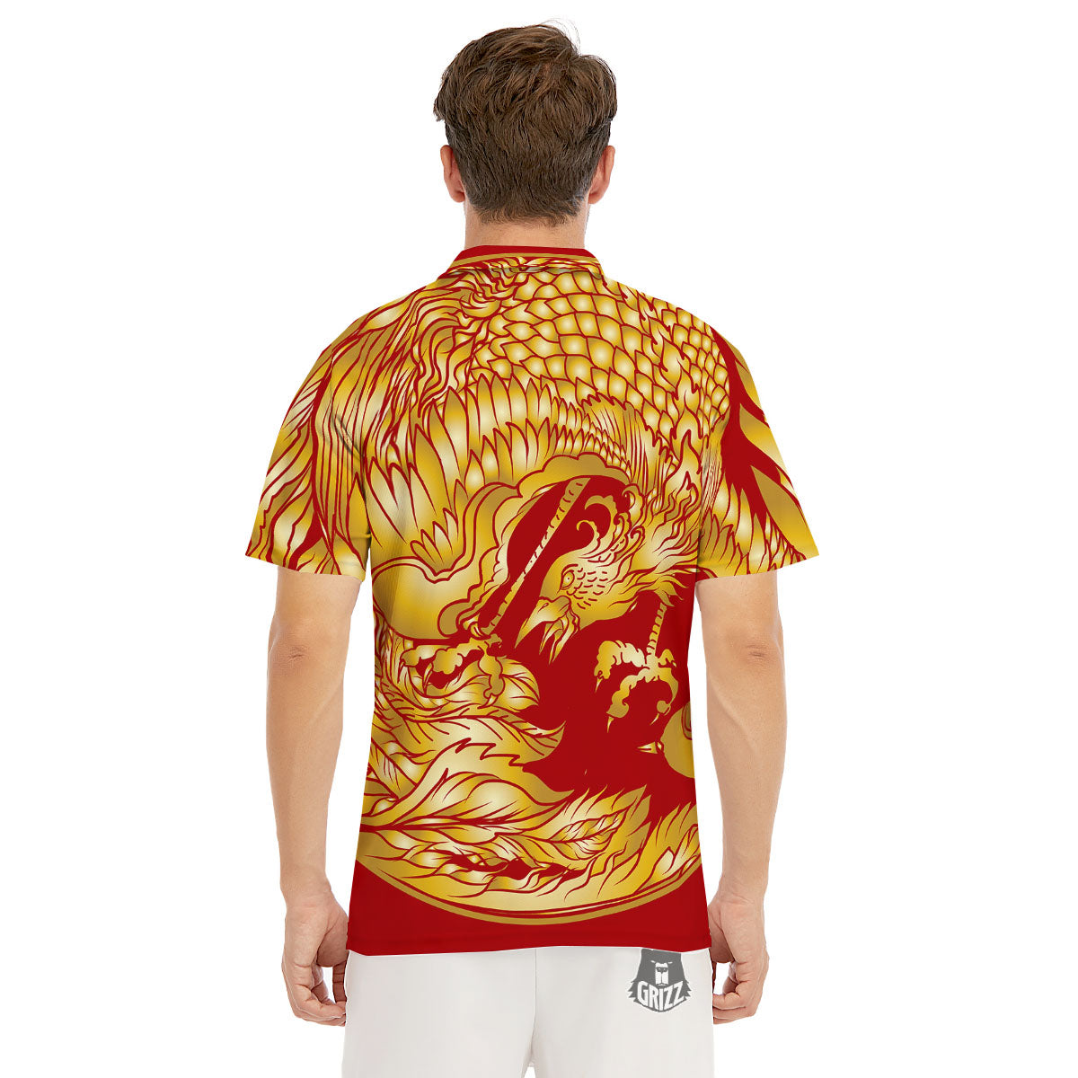 Phoenix Japanese Print Men's Golf Shirts-grizzshop