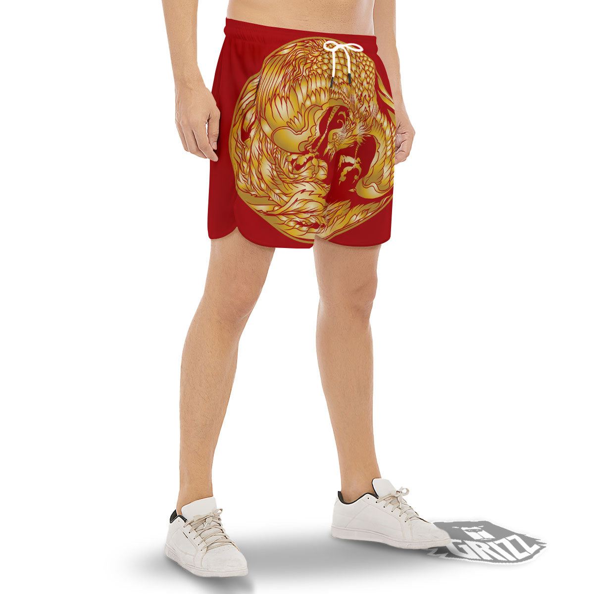 Phoenix Japanese Print Men's Gym Shorts-grizzshop