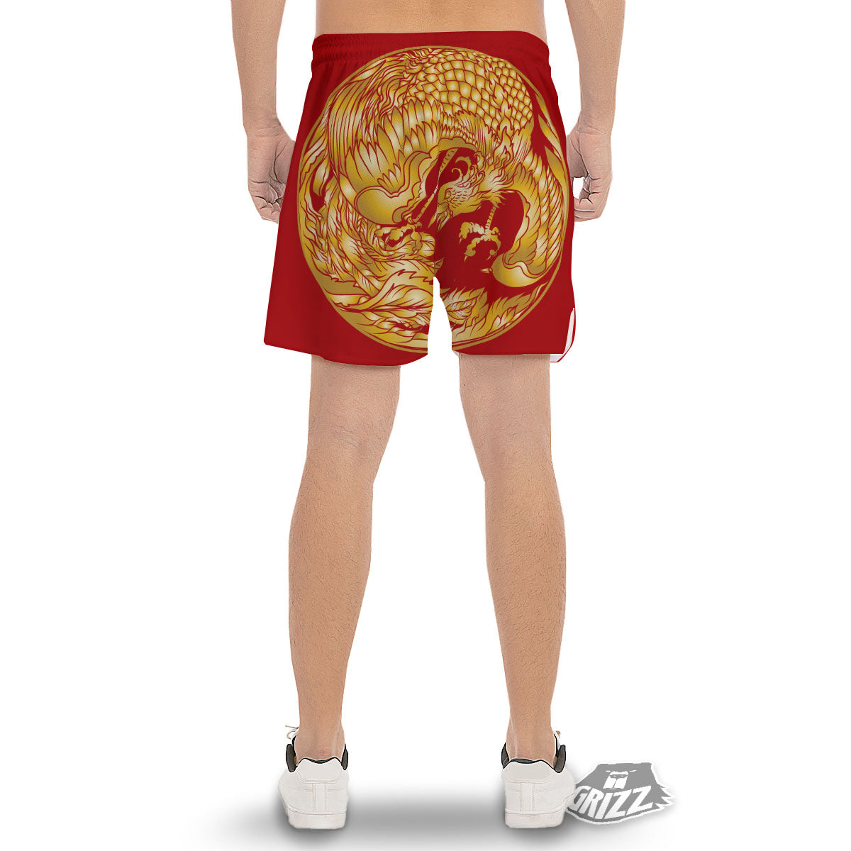 Phoenix Japanese Print Men's Gym Shorts-grizzshop