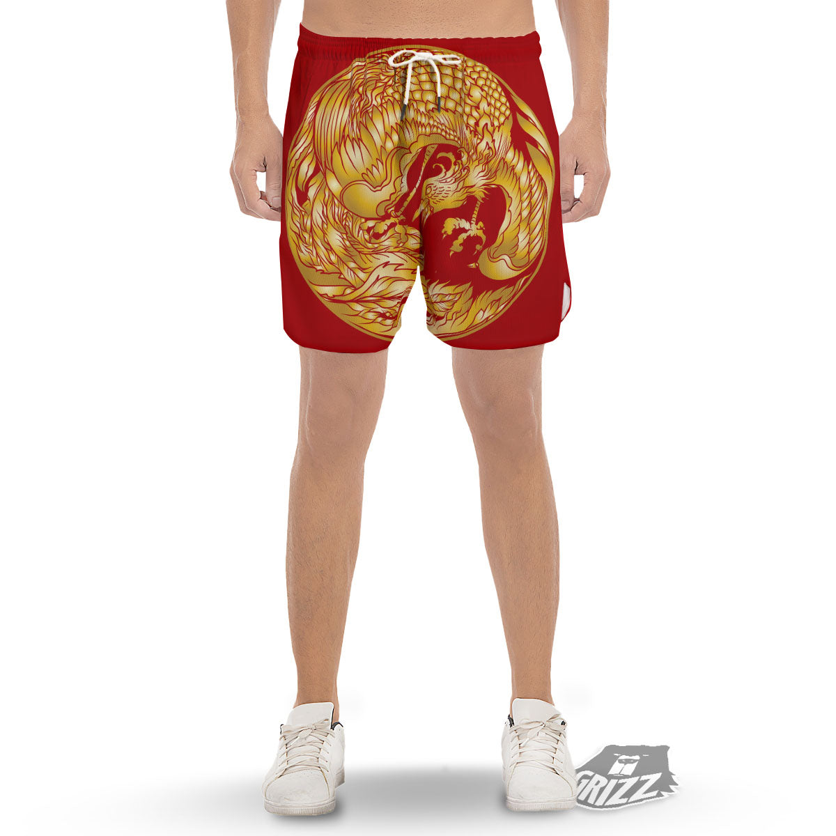 Phoenix Japanese Print Men's Gym Shorts-grizzshop