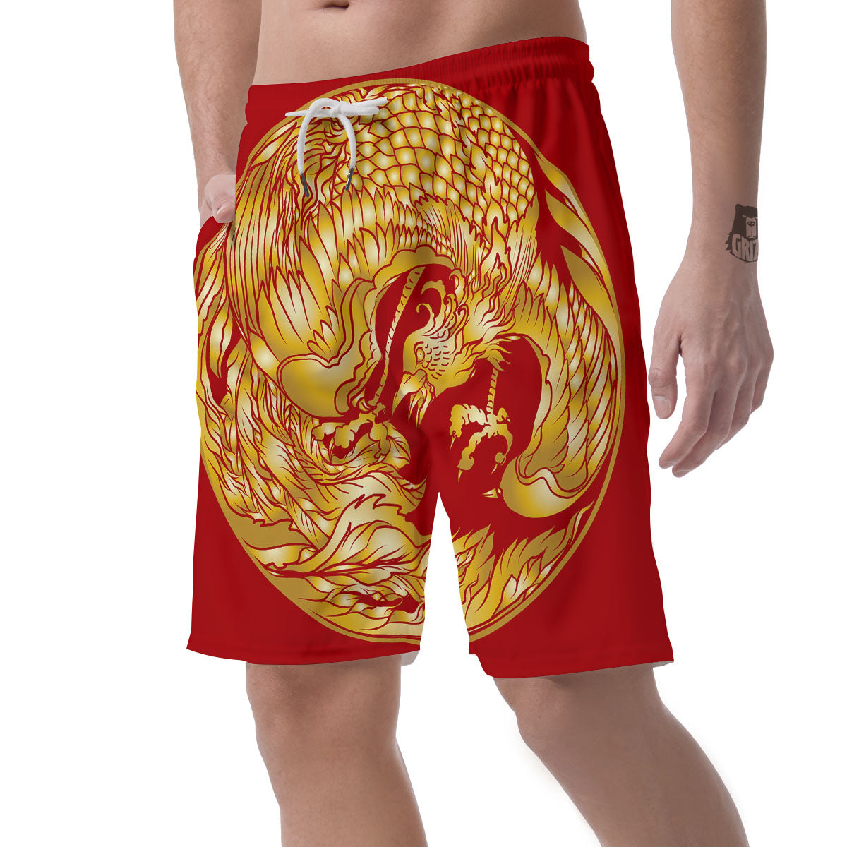 Phoenix Japanese Print Men's Shorts-grizzshop