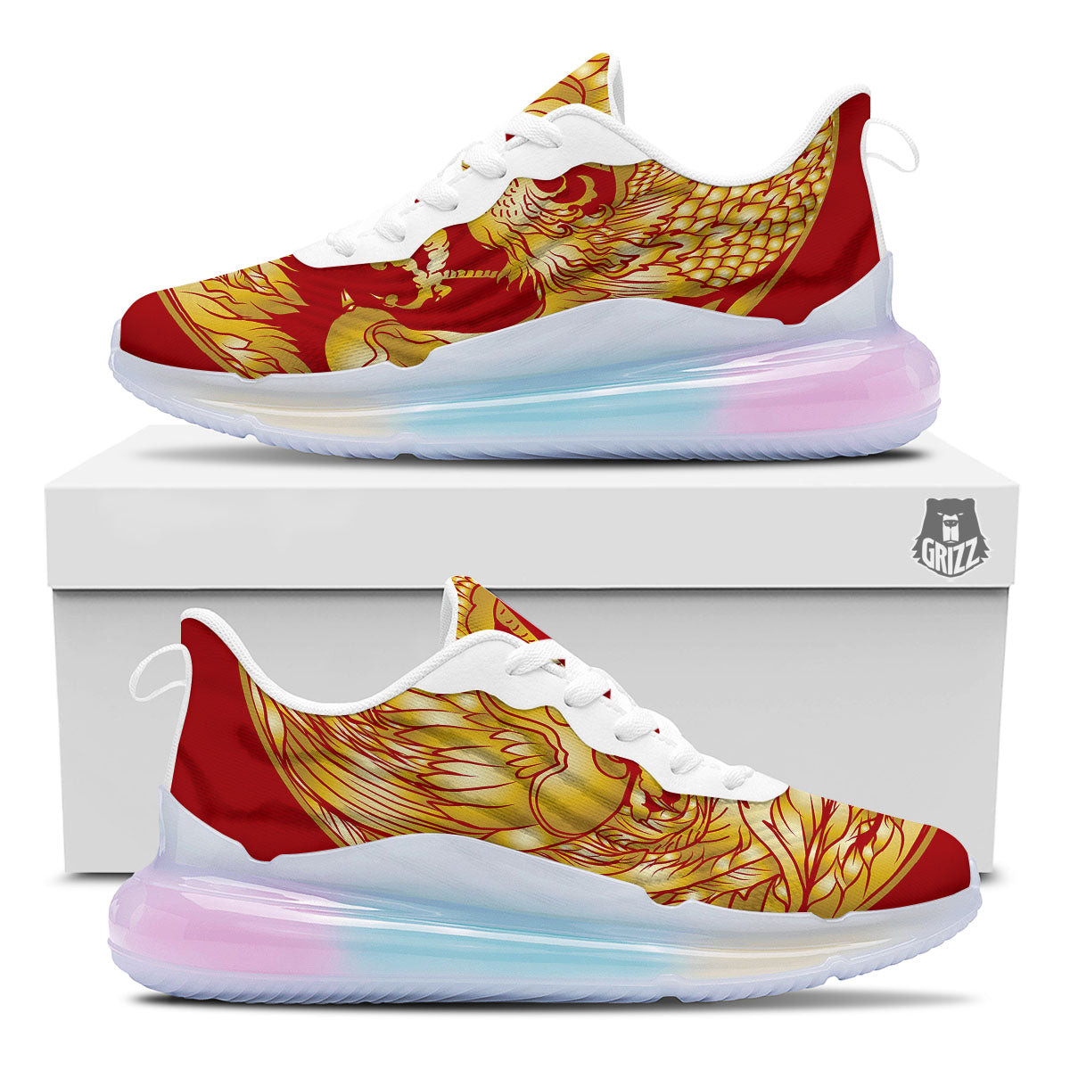 Phoenix Japanese Print Running Sneakers-grizzshop