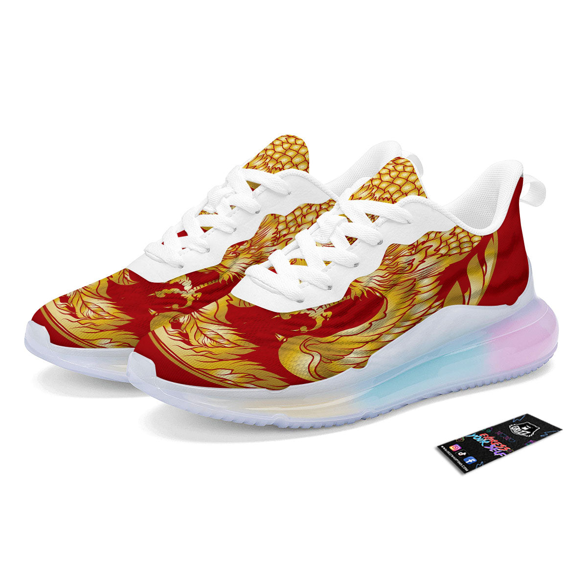 Phoenix Japanese Print Running Sneakers-grizzshop