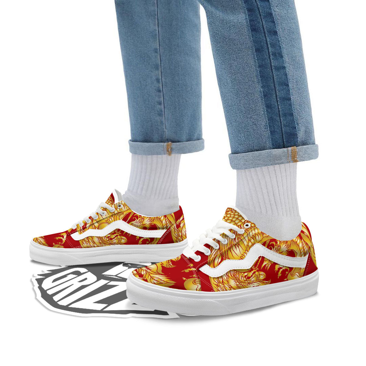 Phoenix Japanese Print Skate Shoes-grizzshop