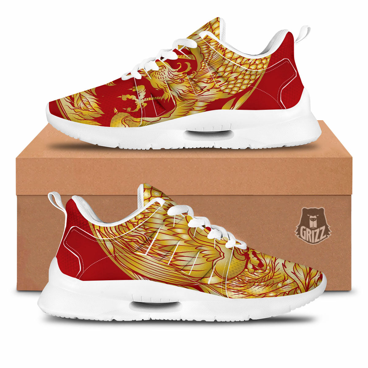 Phoenix Japanese Print Tennis Shoes-grizzshop