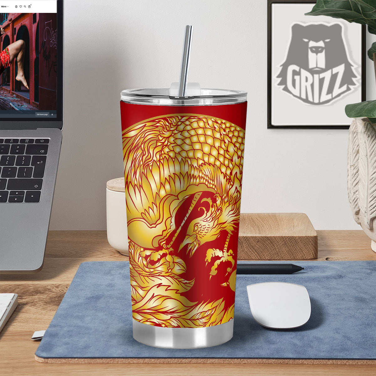Phoenix Japanese Print Tumbler-grizzshop
