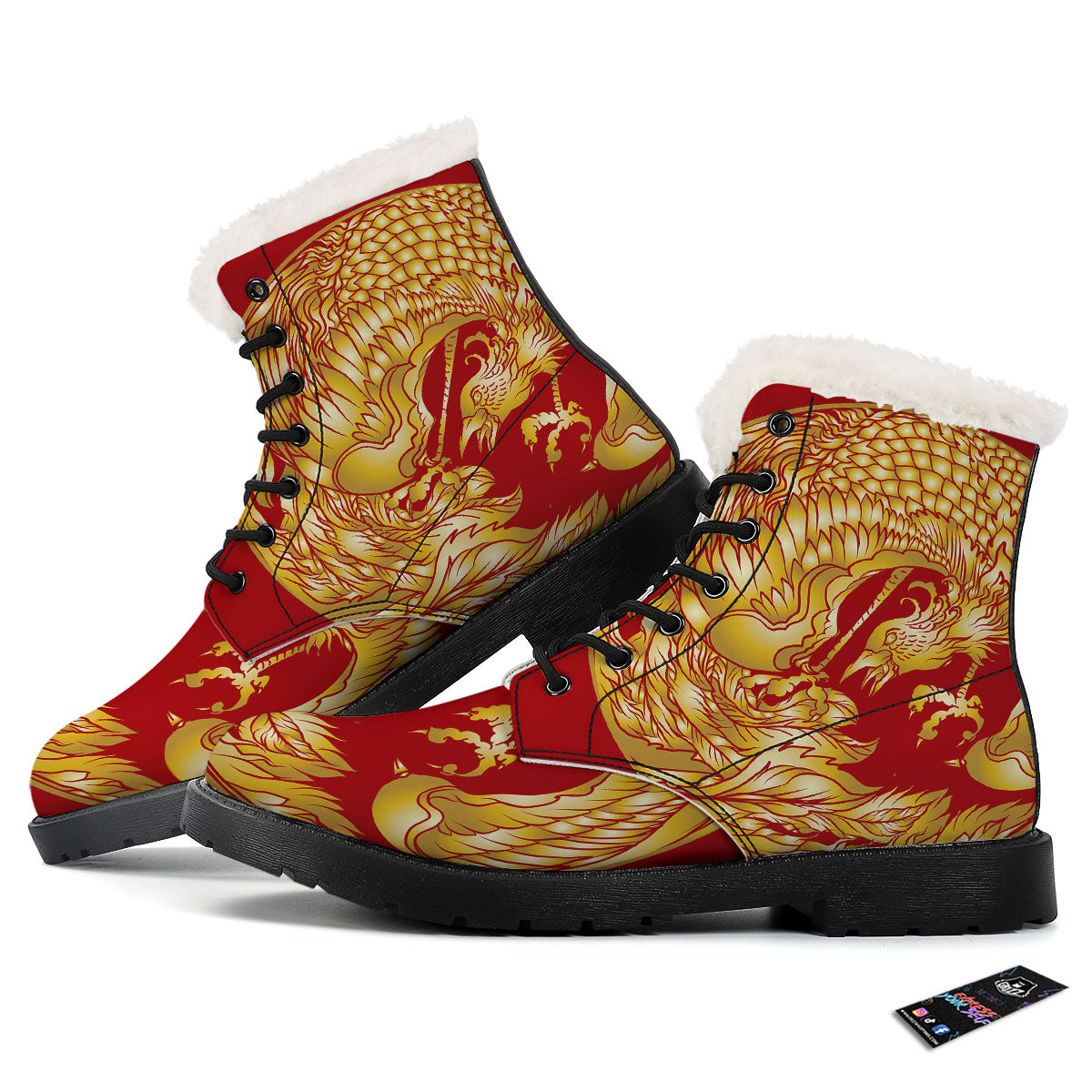 Phoenix Japanese Print Winter Boots-grizzshop