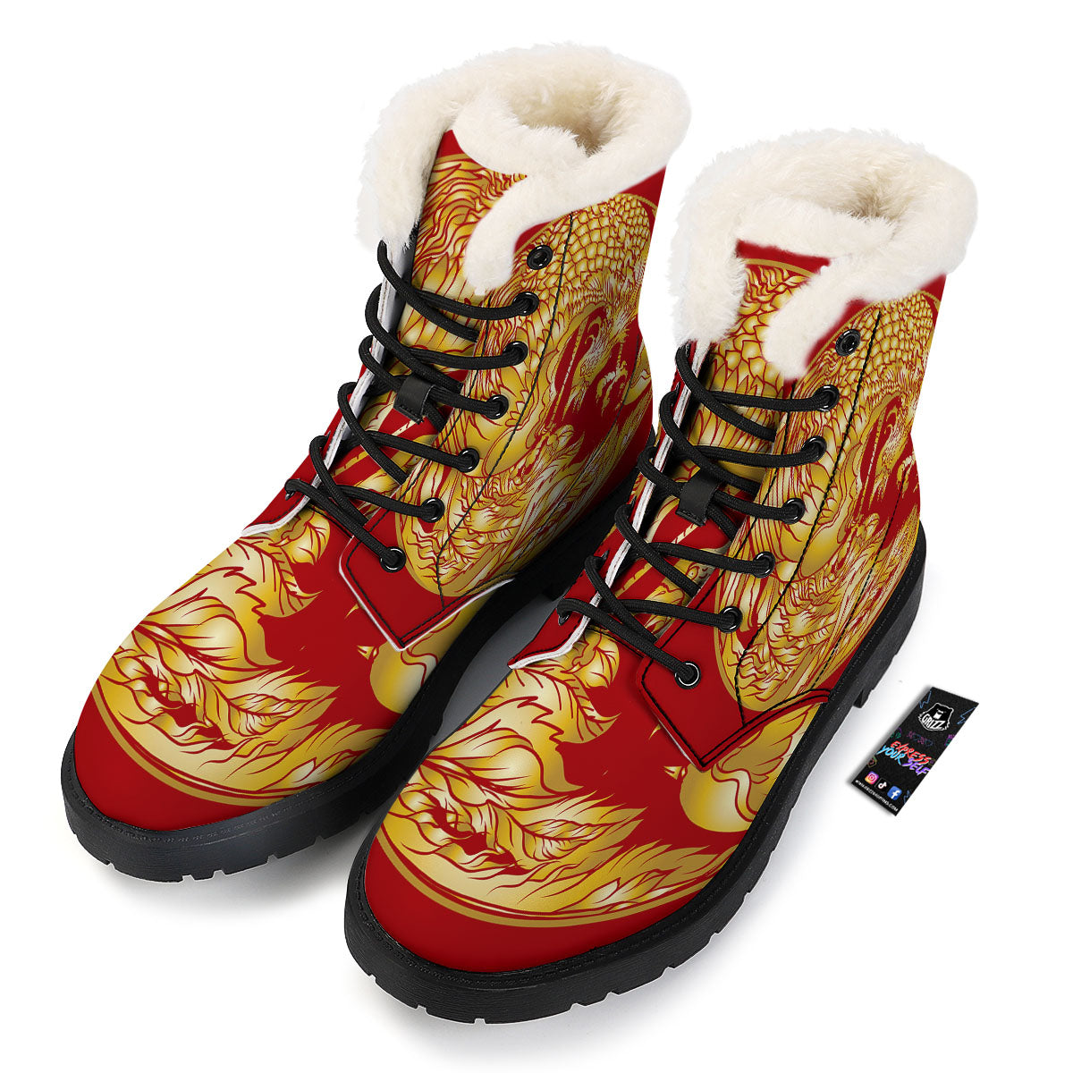 Phoenix Japanese Print Winter Boots-grizzshop