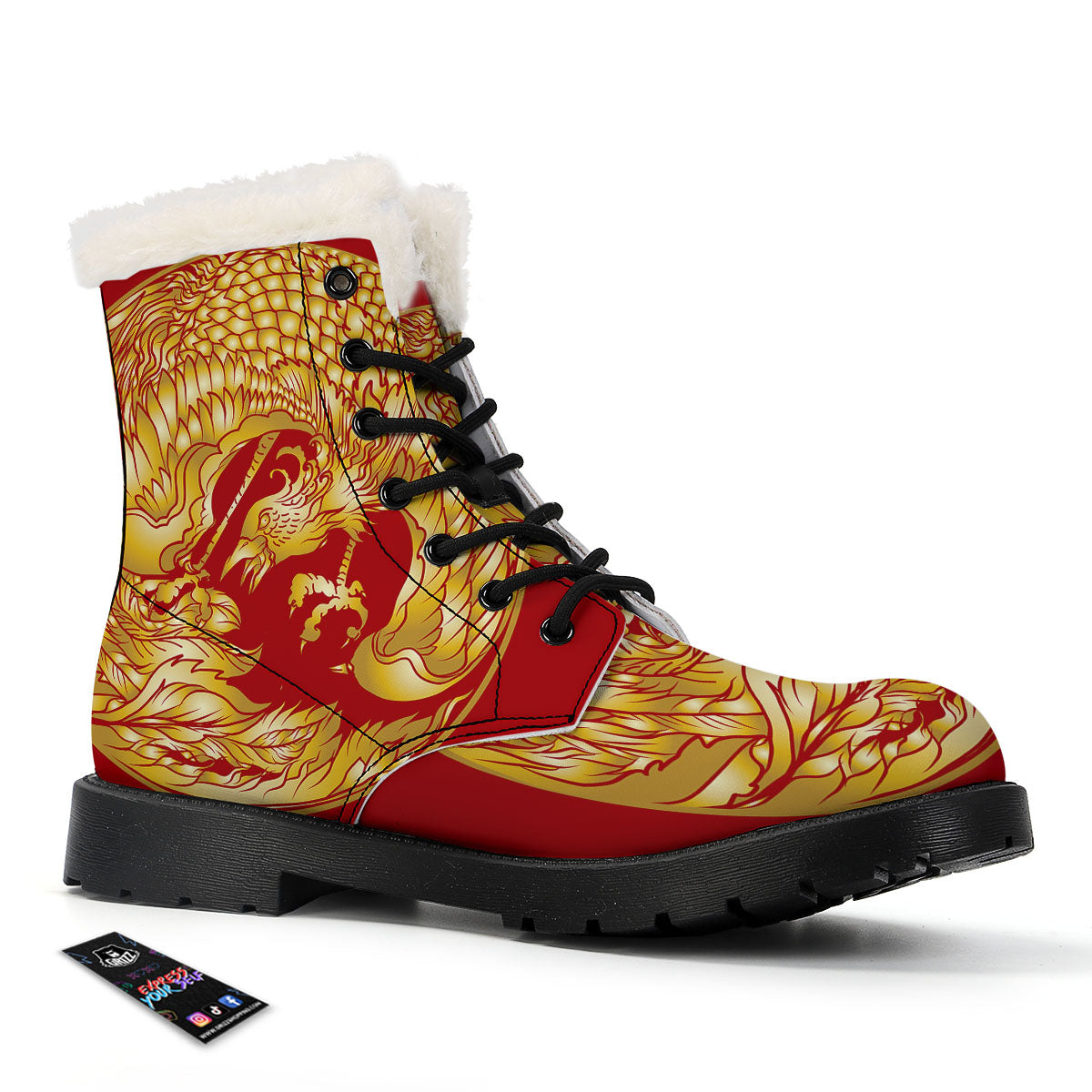 Phoenix Japanese Print Winter Boots-grizzshop