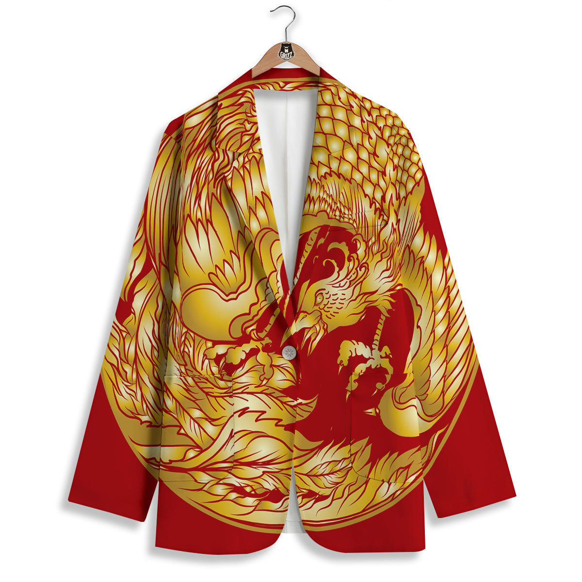 Phoenix Japanese Print Women's Blazer-grizzshop