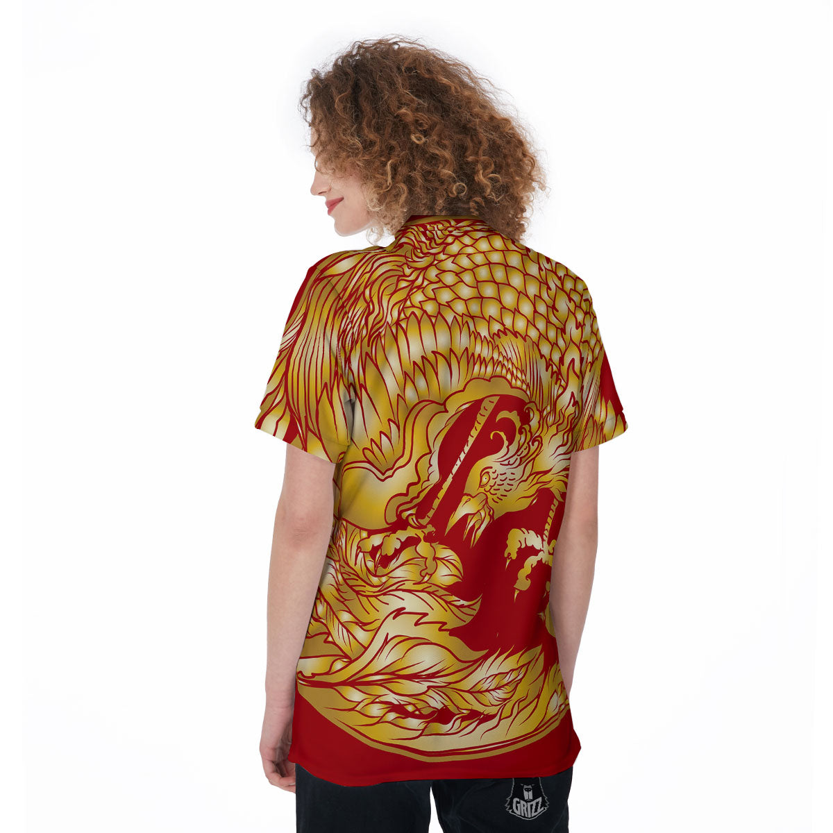 Phoenix Japanese Print Women's Golf Shirts-grizzshop