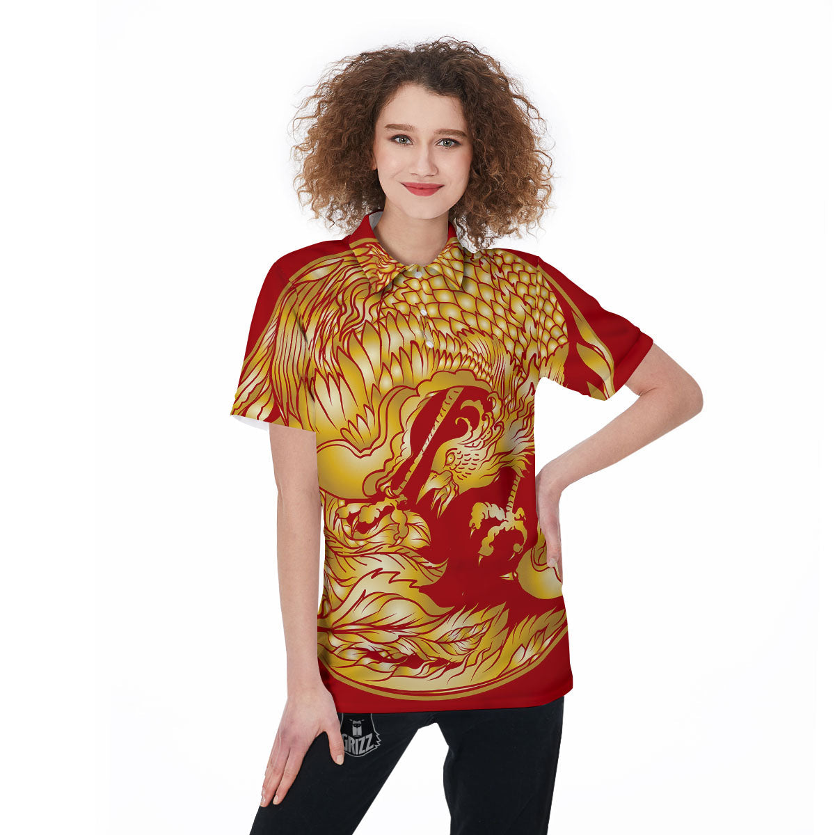 Phoenix Japanese Print Women's Golf Shirts-grizzshop