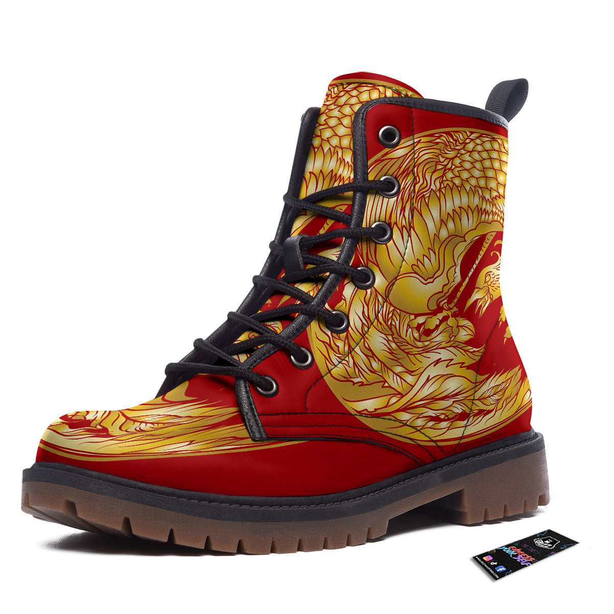 Phoenix Japanese Print Work Boots-grizzshop