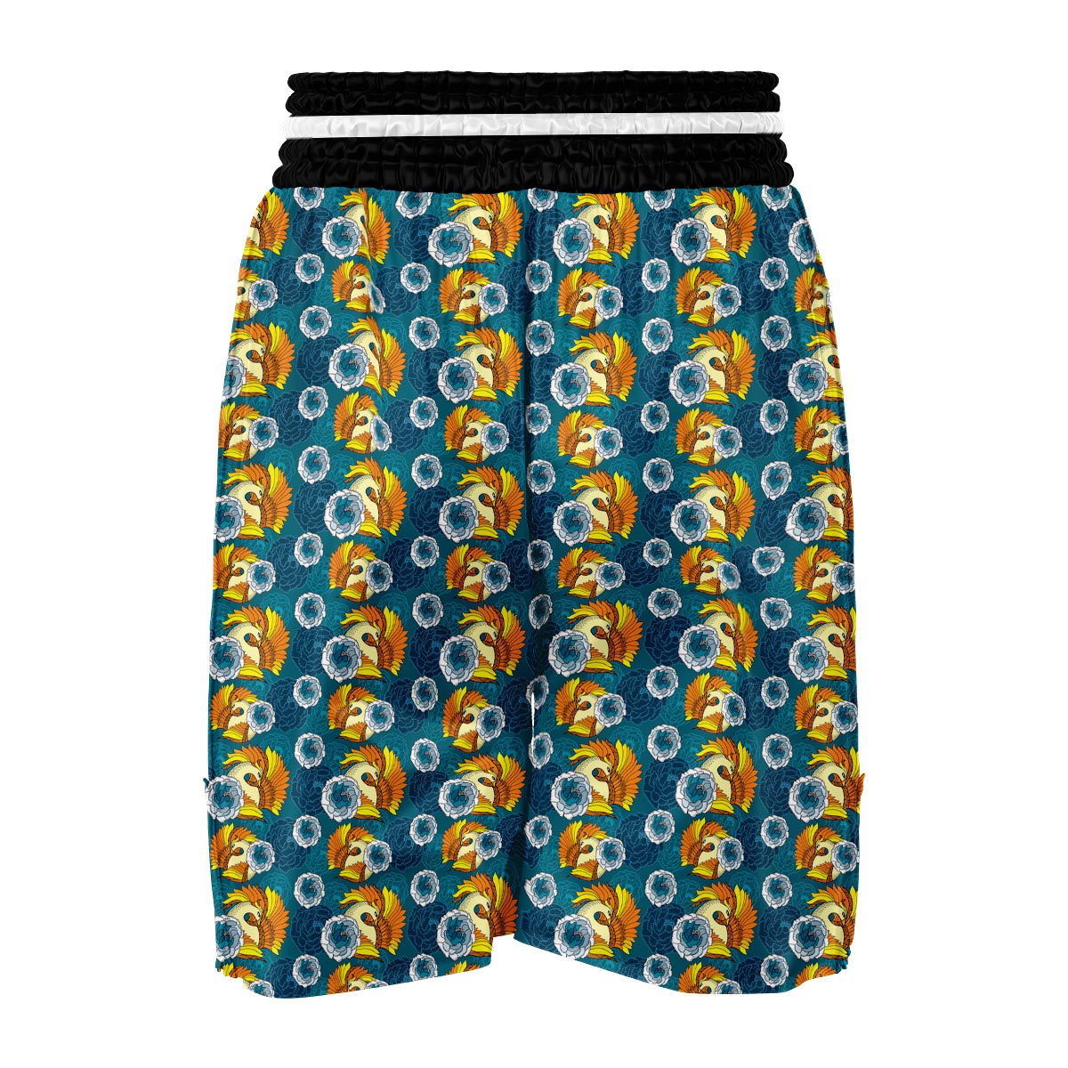 Phoenix Pattern Print Boxing Shorts-grizzshop