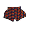 Phoenix Pattern Print Floral Muay Thai Boxing Shorts-grizzshop