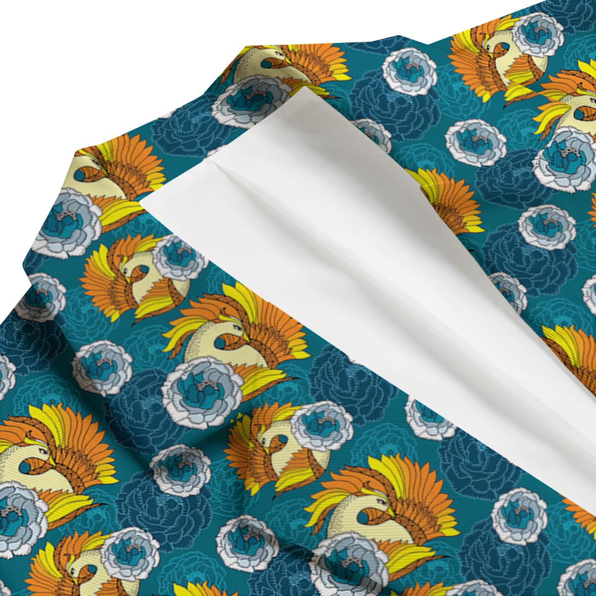 Phoenix Pattern Print Men's Blazer-grizzshop