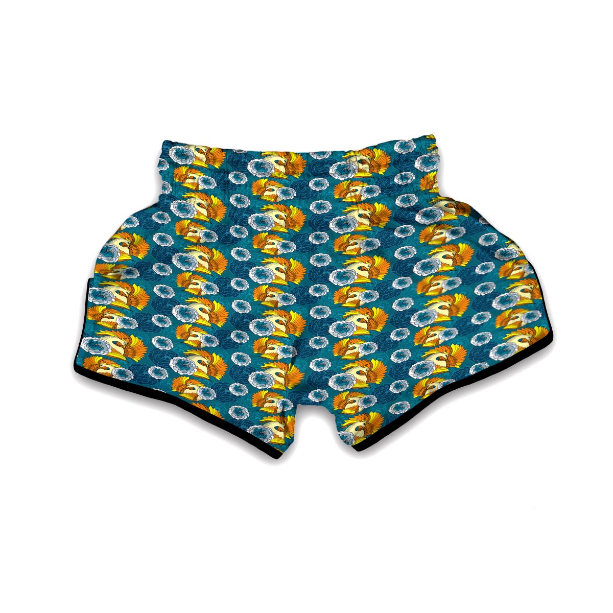 Phoenix Pattern Print Muay Thai Boxing Shorts-grizzshop