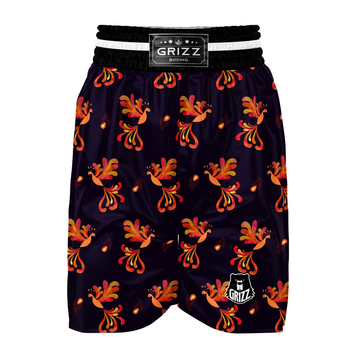 Phoenix Print Pattern Boxing Shorts-grizzshop