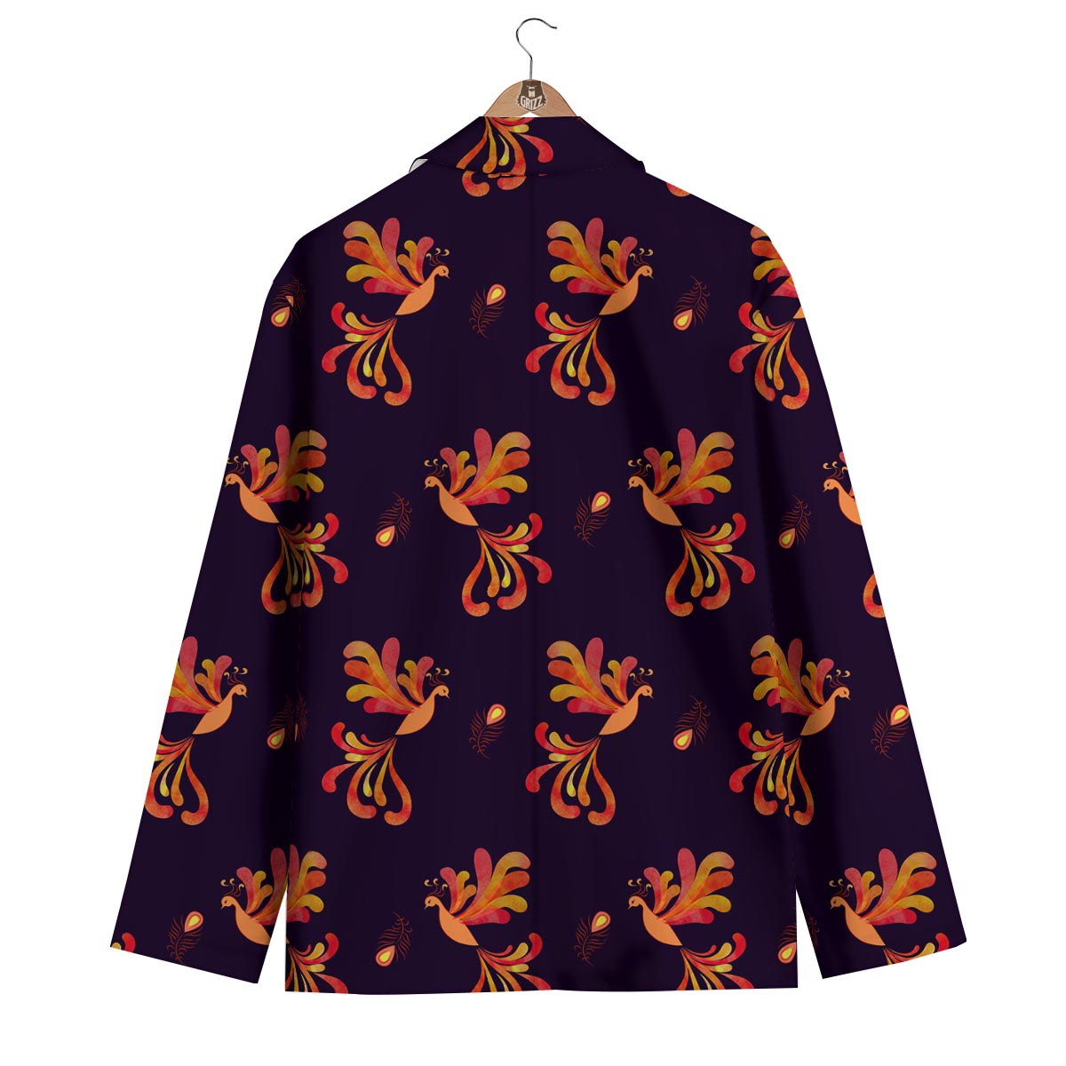 Phoenix Print Pattern Men's Blazer-grizzshop