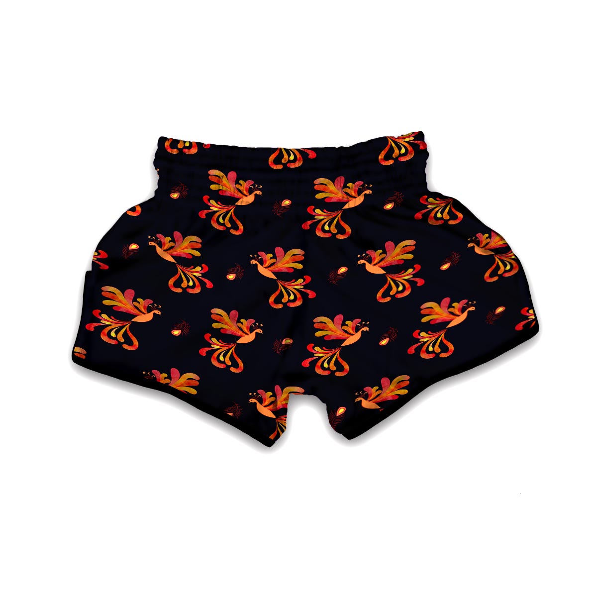 Phoenix Print Pattern Muay Thai Boxing Shorts-grizzshop