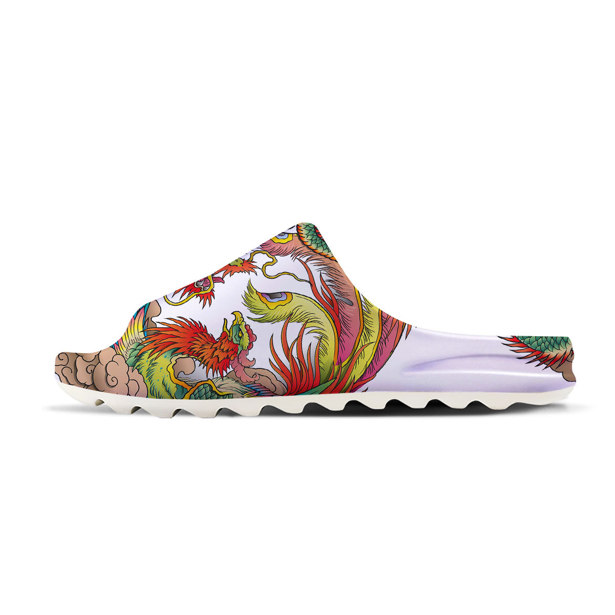 Phoenix And Dragon Japanese Tattoo Print Sandals-grizzshop