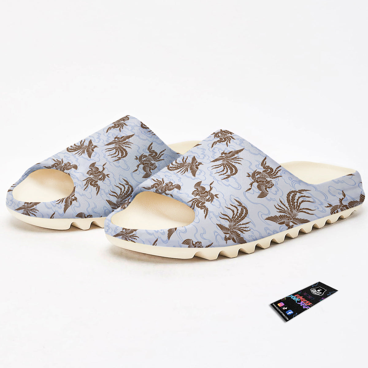 Phoenix Brown Print Pattern Sandals-grizzshop