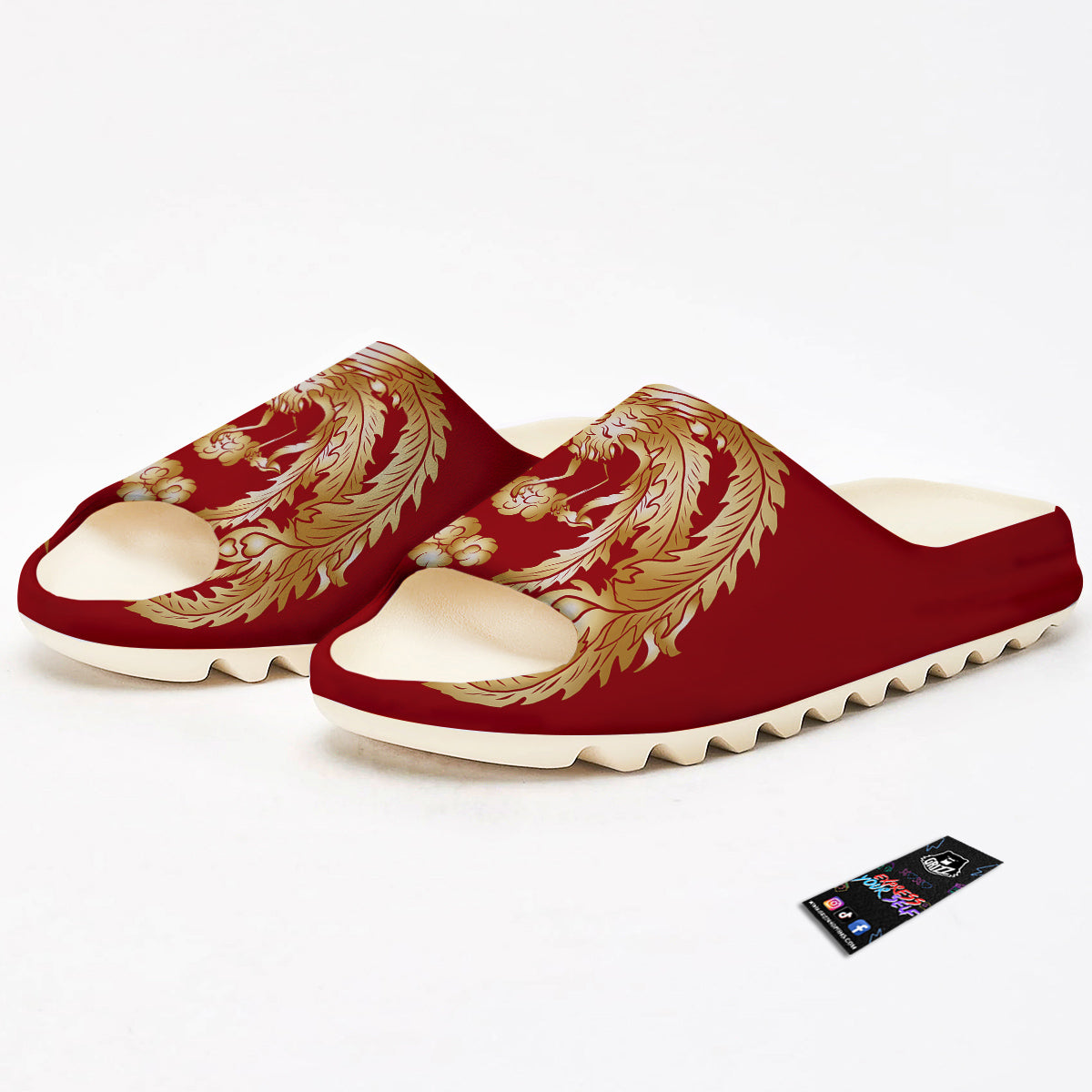Phoenix Chinese Print Sandals-grizzshop