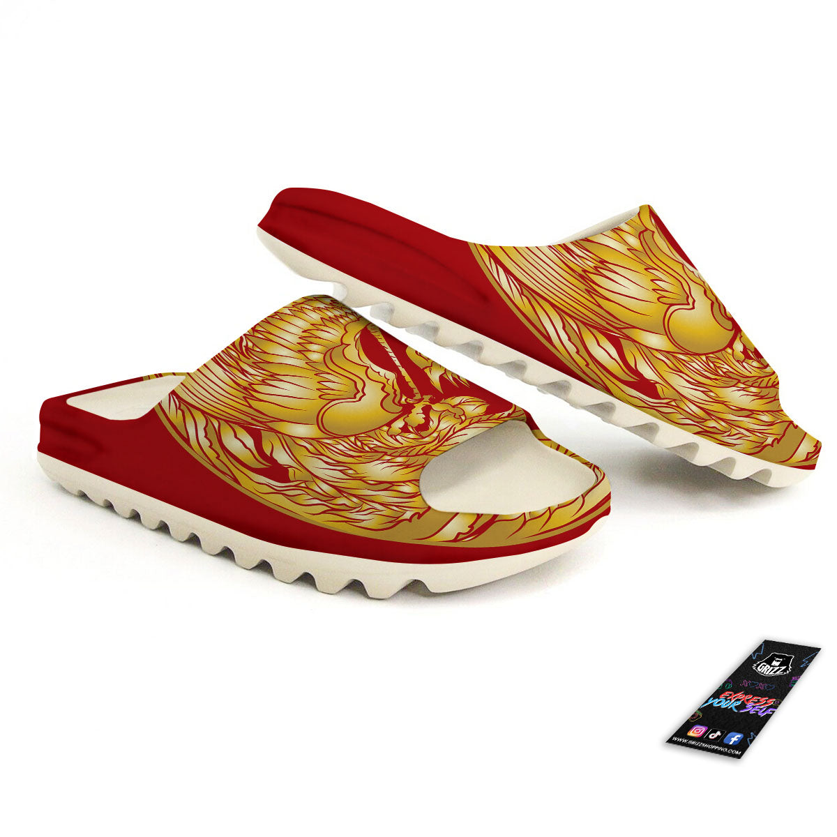Phoenix Japanese Print Sandals-grizzshop