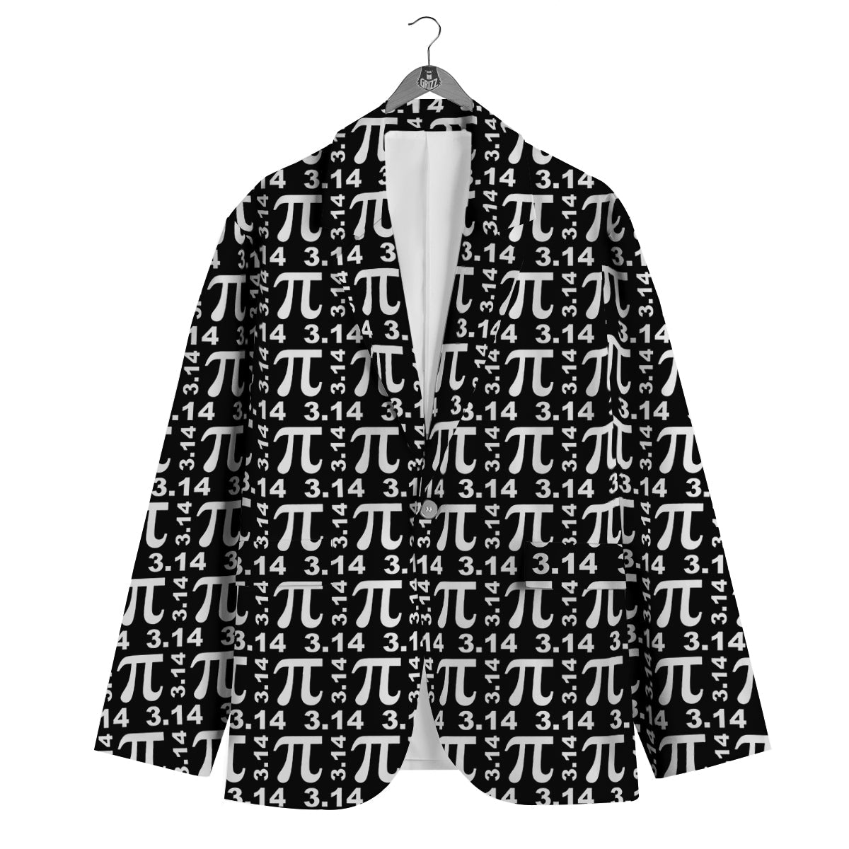 Pi 3.14 Math Print Pattern Men's Blazer-grizzshop