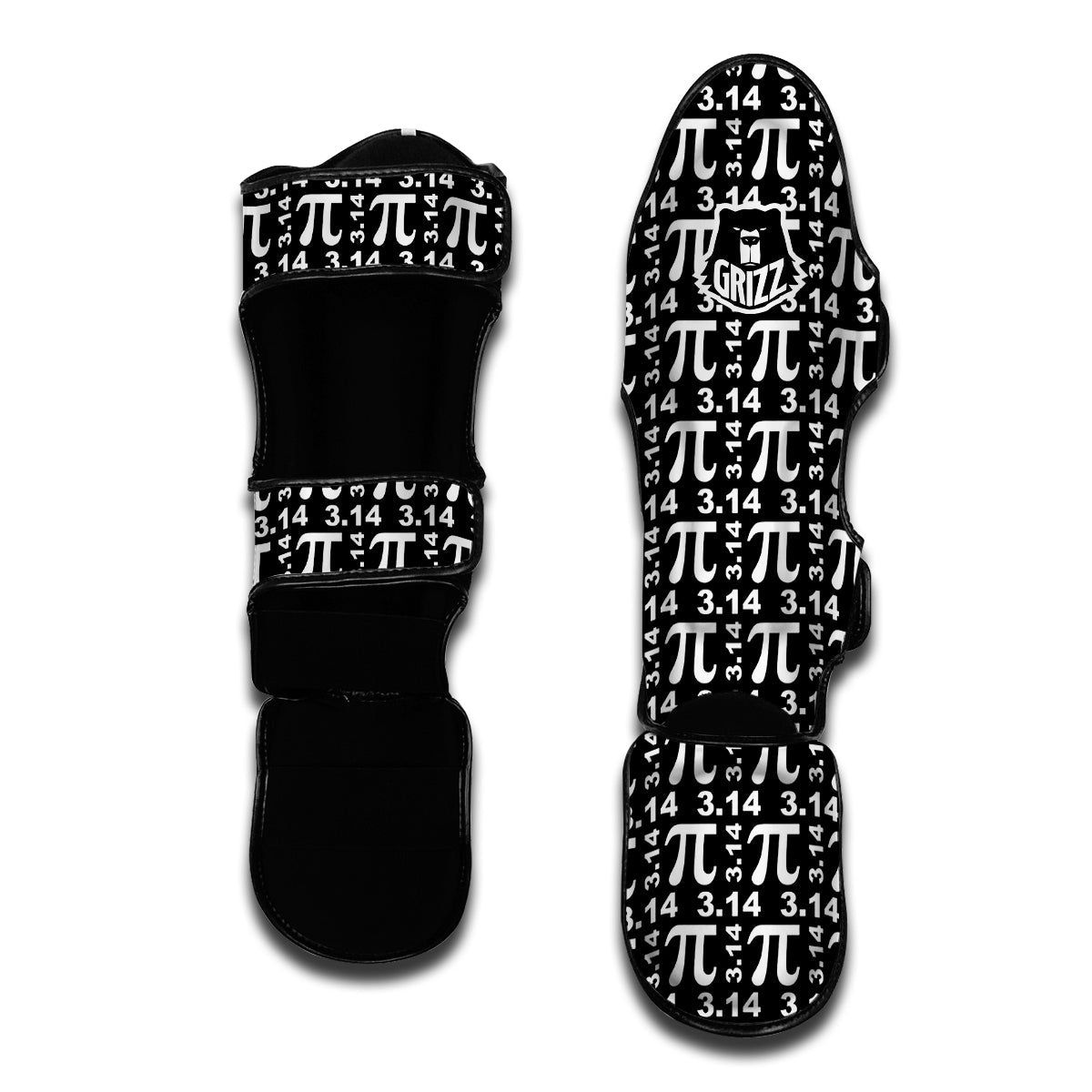 Pi 3.14 Math Print Pattern Muay Thai Shin Guards-grizzshop