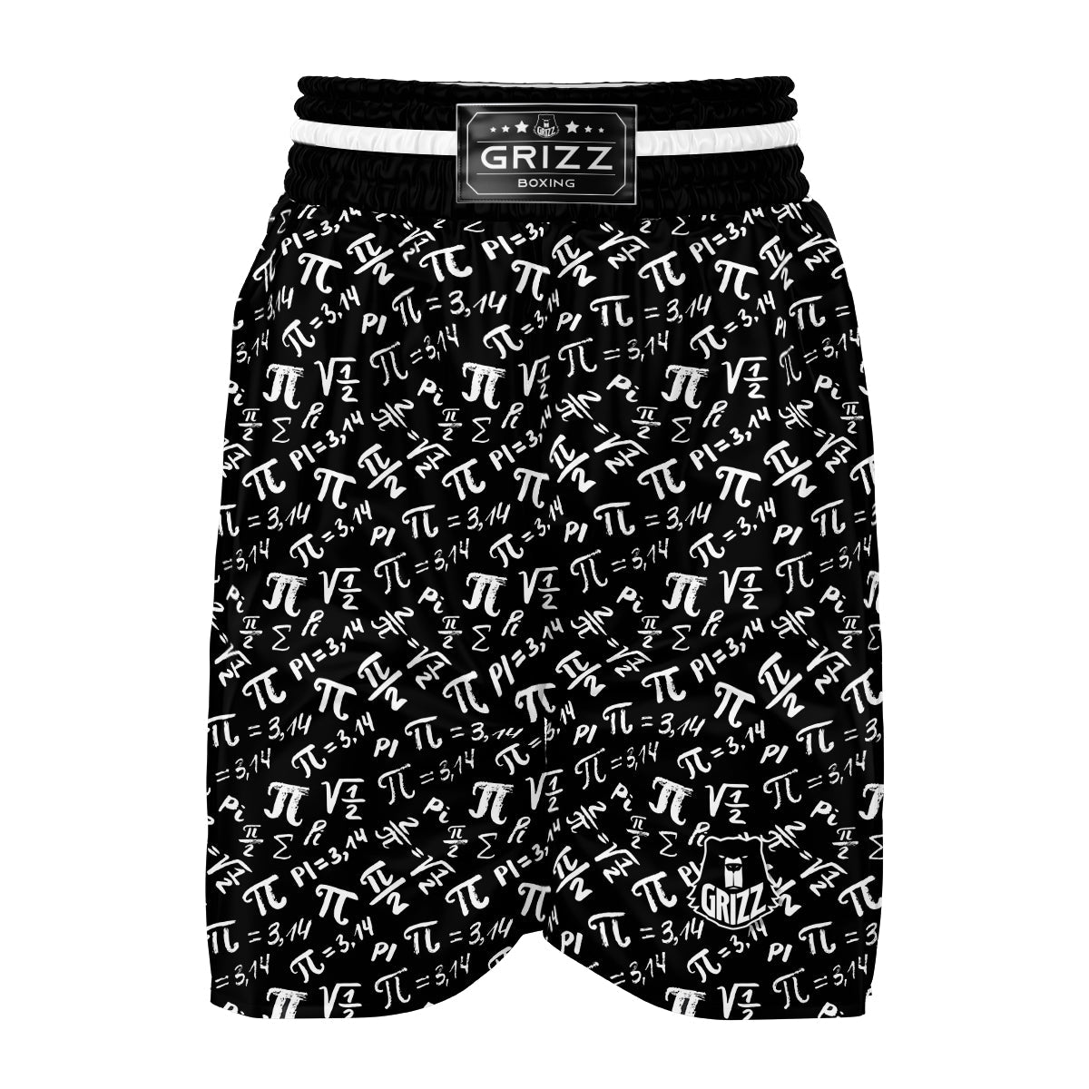 Pi Math Print Pattern Boxing Shorts-grizzshop