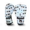 Piano Blue Pattern Print Boxing Gloves-grizzshop