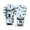 Piano Blue Pattern Print Boxing Gloves-grizzshop