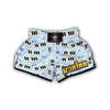 Piano Blue Pattern Print Muay Thai Boxing Shorts-grizzshop