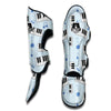 Piano Blue Pattern Print Muay Thai Shin Guards-grizzshop