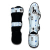 Piano Blue Pattern Print Muay Thai Shin Guards-grizzshop