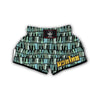 Piano Green Pattern Print Muay Thai Boxing Shorts-grizzshop