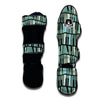 Piano Green Pattern Print Muay Thai Shin Guards-grizzshop