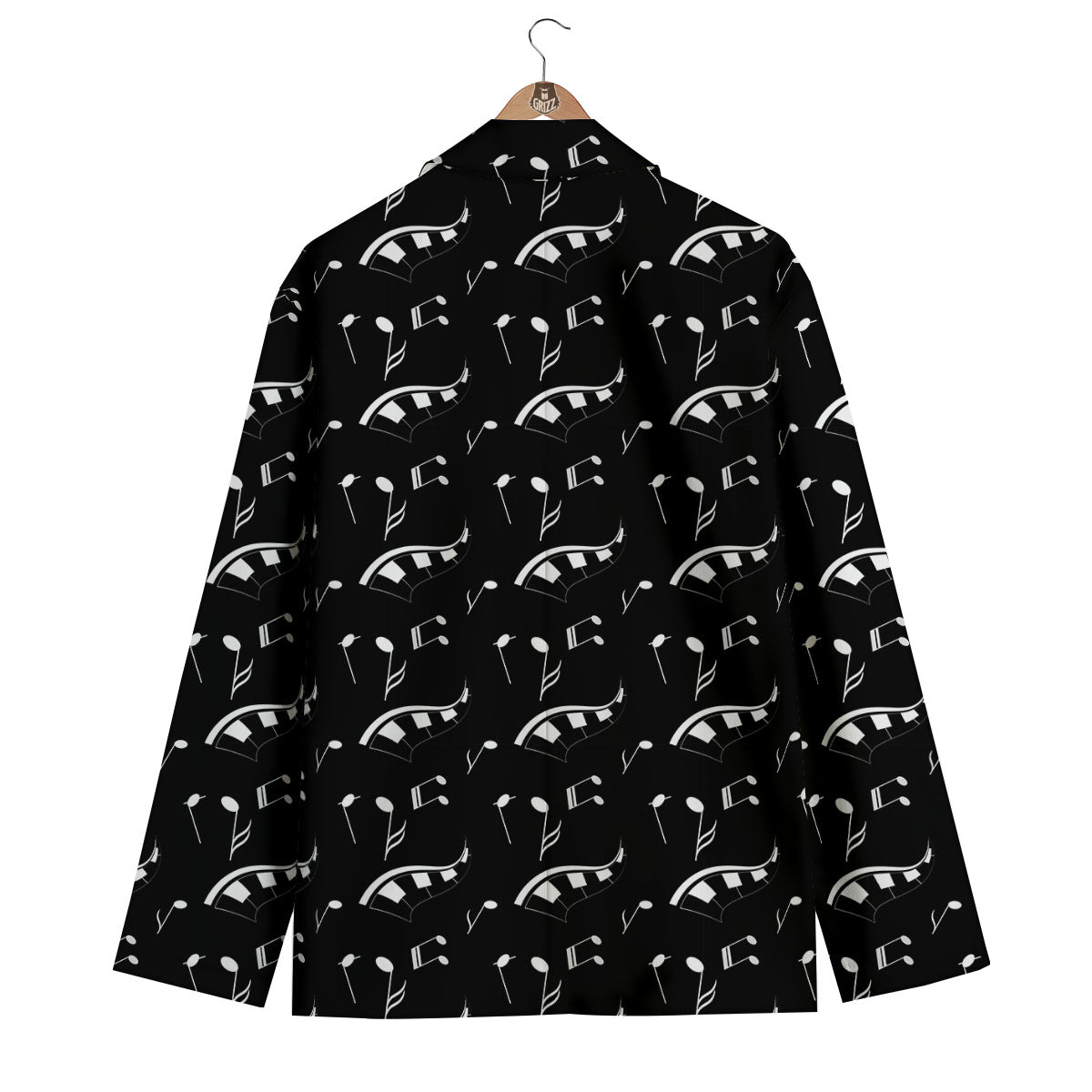 Piano Print Pattern Men's Blazer-grizzshop