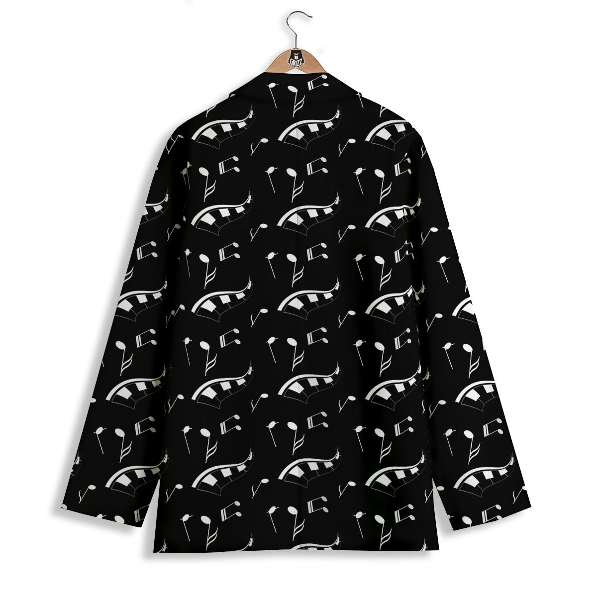 Piano Print Pattern Women's Blazer-grizzshop