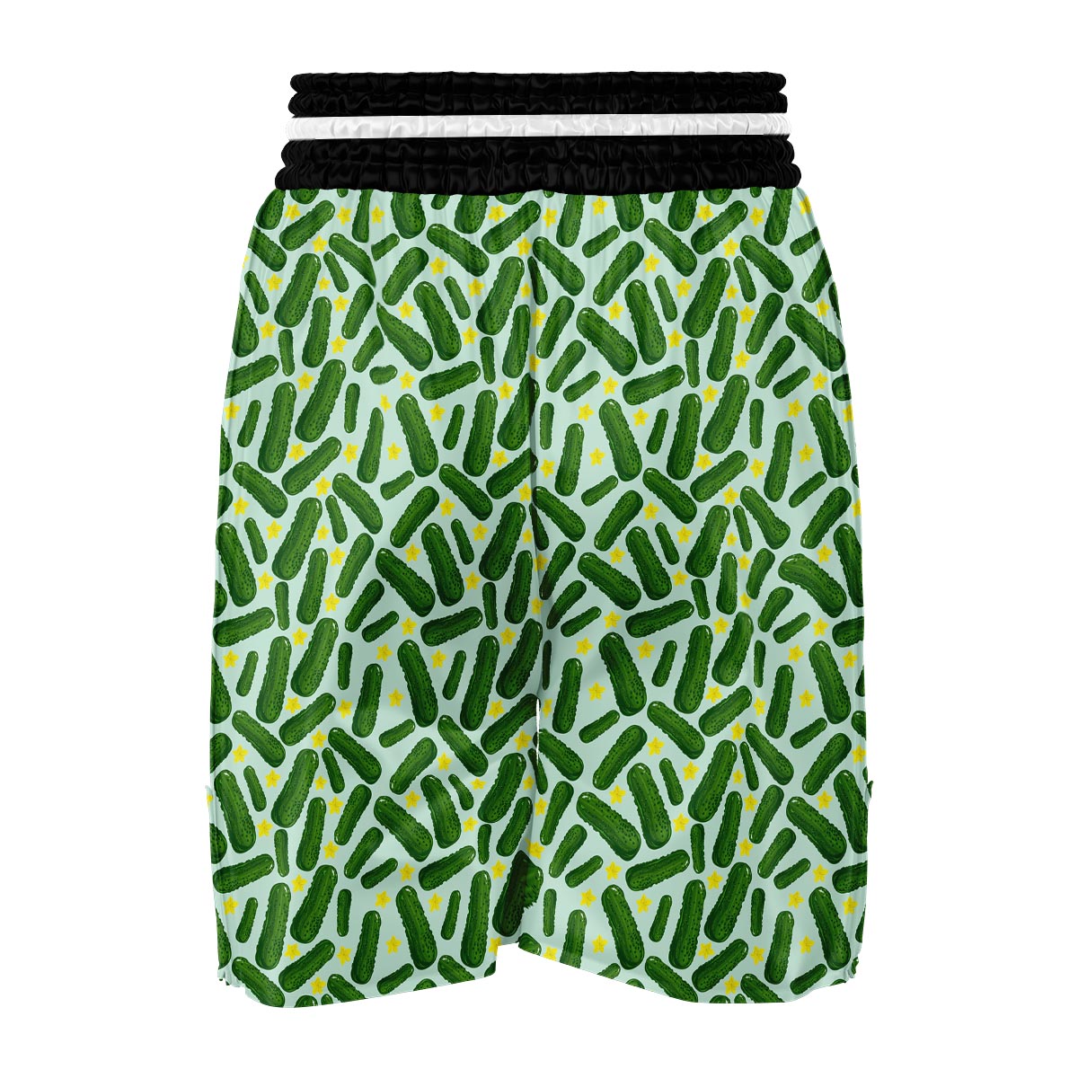 Pickle Cucumber Pattern Print Boxing Shorts-grizzshop