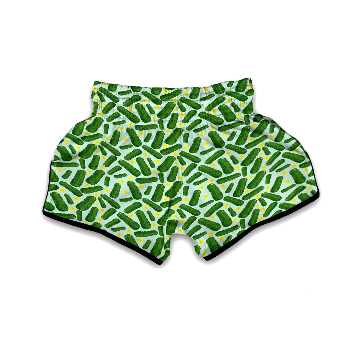 Pickle Cucumber Pattern Print Muay Thai Boxing Shorts-grizzshop