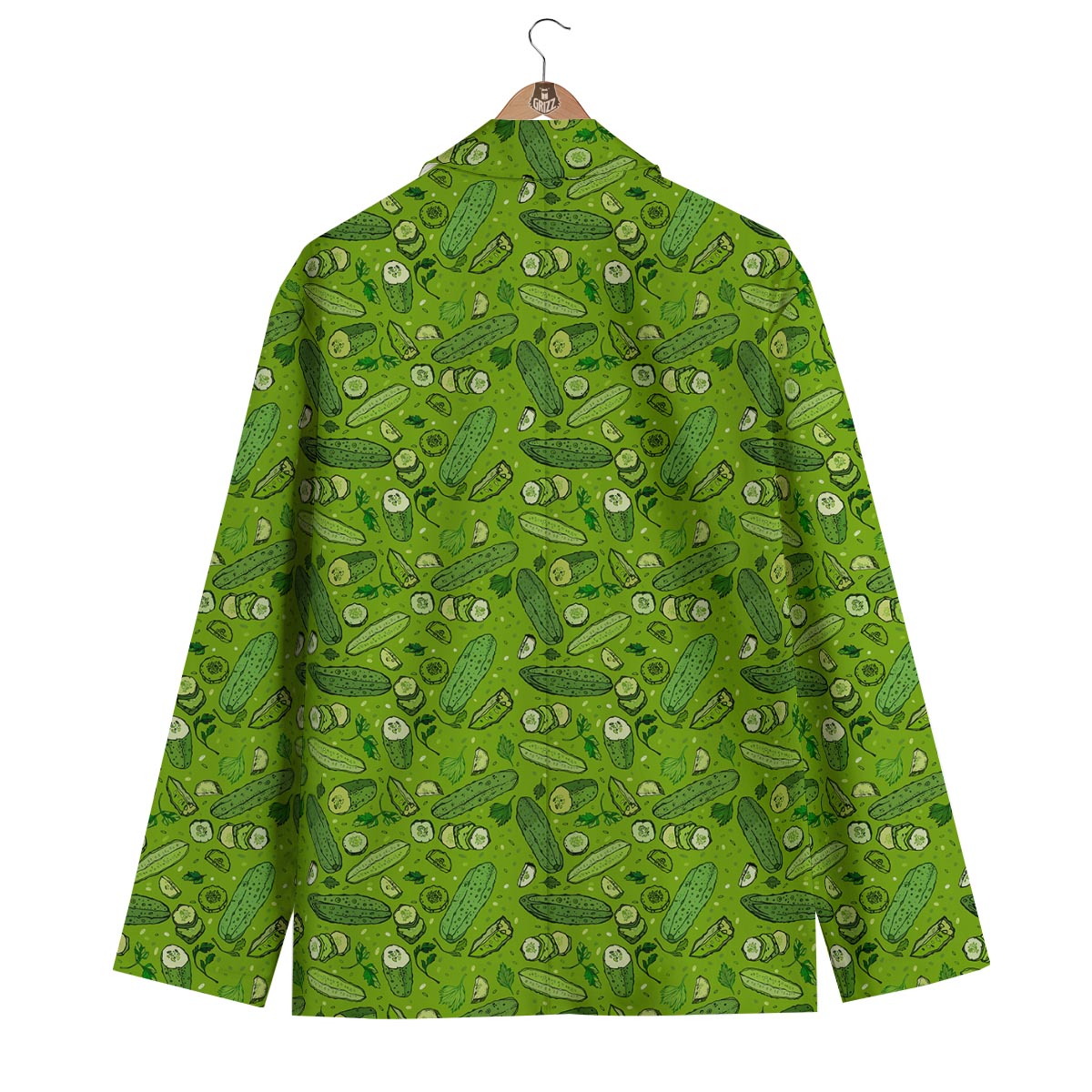 Pickle Cucumber Print Pattern Men's Blazer-grizzshop
