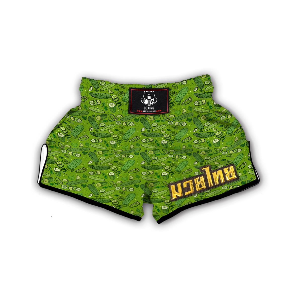 Pickle Cucumber Print Pattern Muay Thai Boxing Shorts-grizzshop