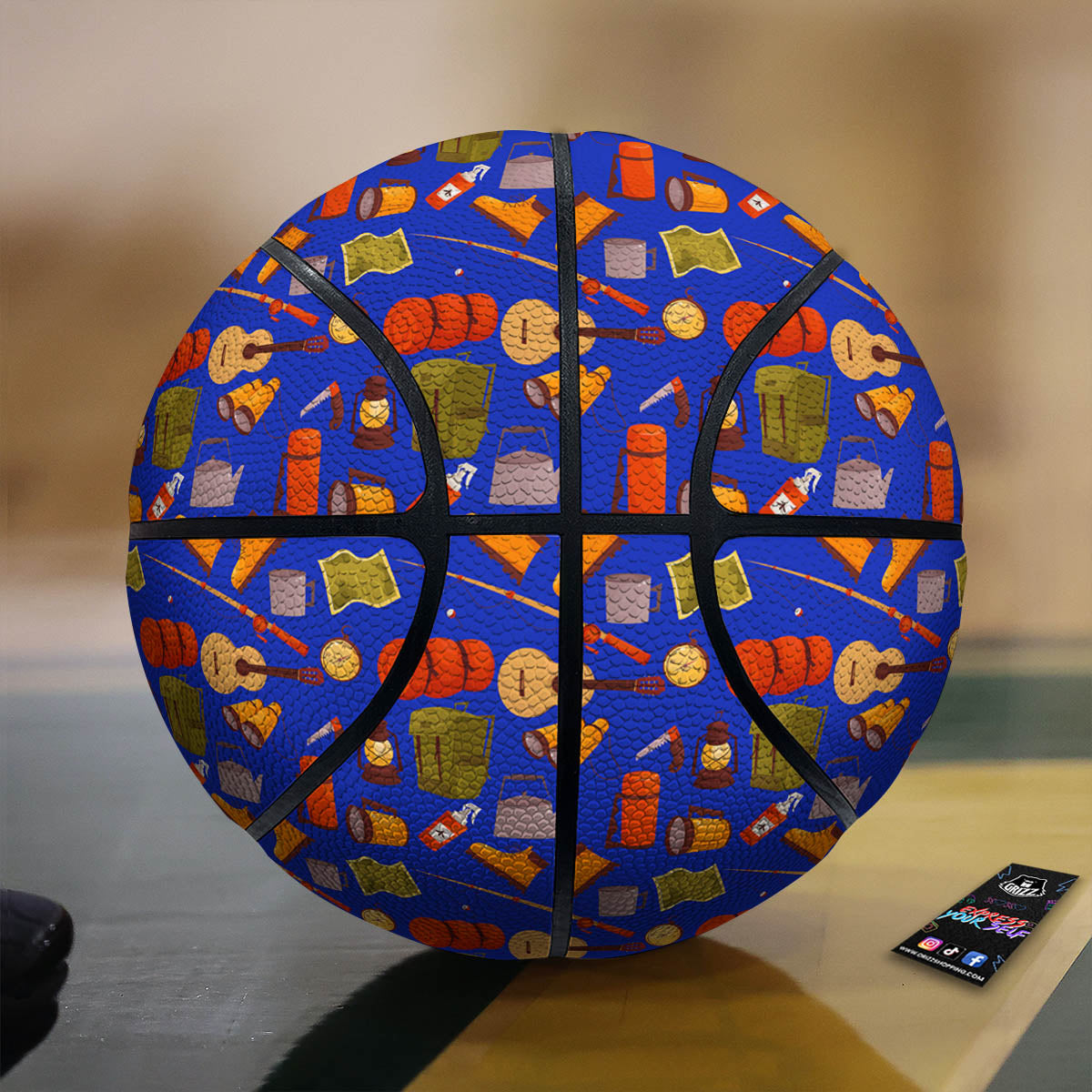Picnic Camping Print Pattern Basketball-grizzshop