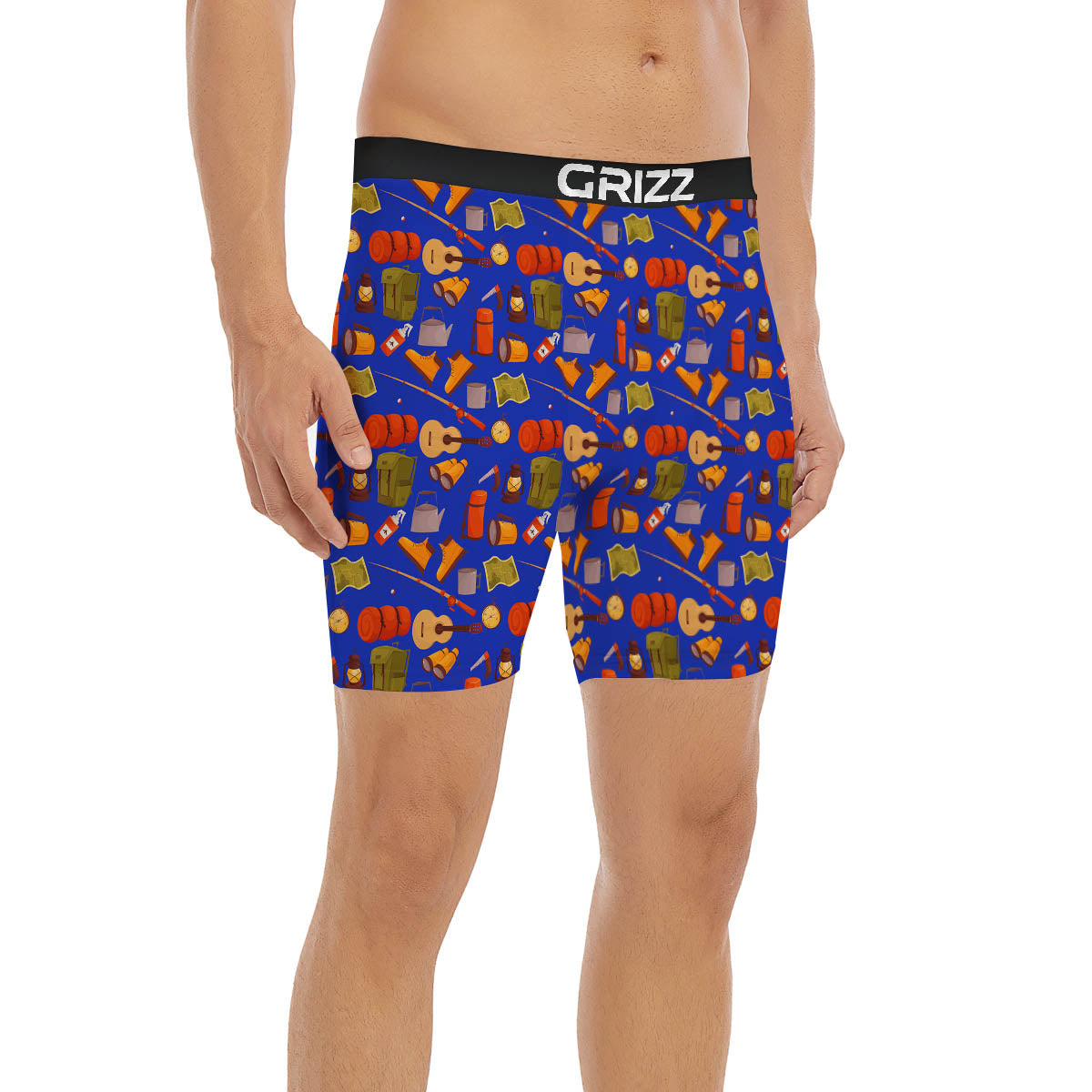 Picnic Camping Print Pattern Boxer Briefs-grizzshop