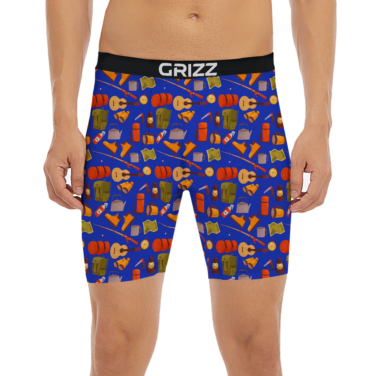 Picnic Camping Print Pattern Boxer Briefs-grizzshop